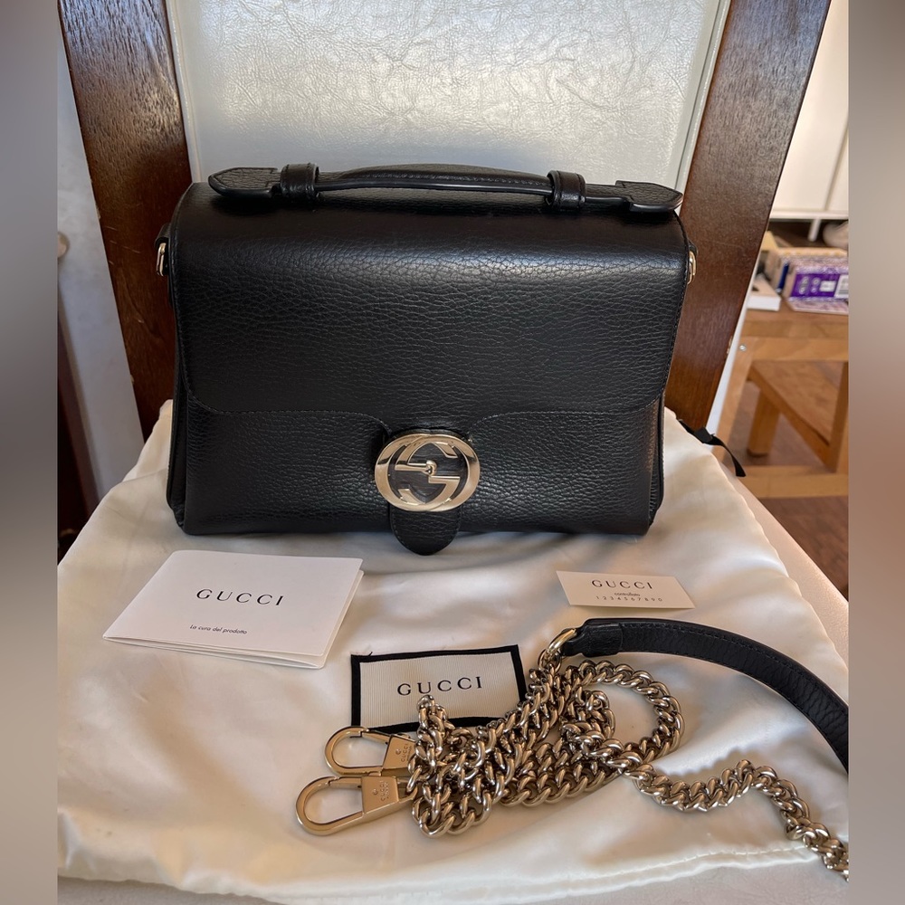 Gucci interlocking Top Handle. - Picture 2 of 10